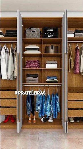 Guarda-roupa 6 Portas 6 Gavetas 100% Mdf Zeus Yescasa