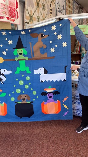 Congratulations Julie on finishing your dog quilt! #dogquilt Shop the pattern on our website! | Always in Stitches