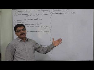 Formulation of Linear Programming Problem - 6 Minimization LPP and Operating Costing