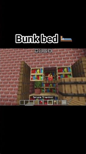 Easy Minecraft Bunk Bed Design 🛏️✨#minecraftbuild #minecraftshorts