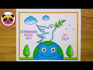 International Peace Day Drawing / World Peace Day Poster Drawing / Peace Day Drawing Easy