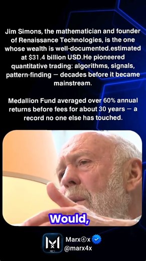 Jim,pioneered quantitative trading: algorithms, signals, pattern-finding #forex #stockmarket