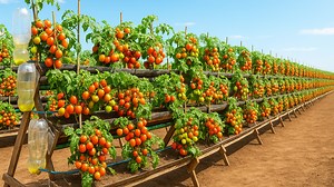 589K views · 16K reactions | Vertical Garden Tomatoes Huge Harvest Made Simple | H&H Gardening Secrets | Facebook