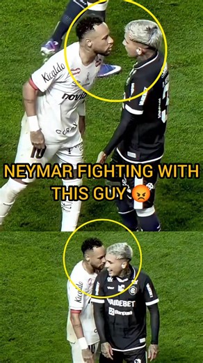 Neymar Fighting With This Guy 😡 He Fouled And Insulted Neymar😡 #neymar #neymarsantosfighting #santos