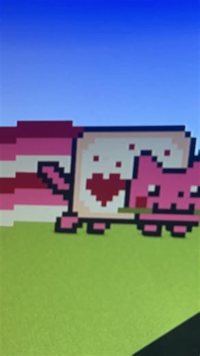 #fun Nyan cat Minecraft pixel art! #nyancat #minecraft