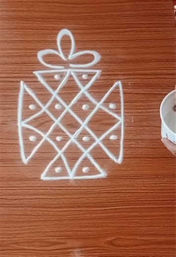 4*2*2 simple rangoli designs Muggu 🌺 🪷 🌺 #muggulu ♥️🌼