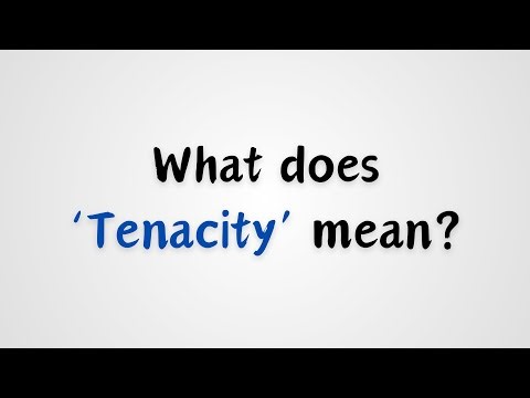 What does Tenacity mean?