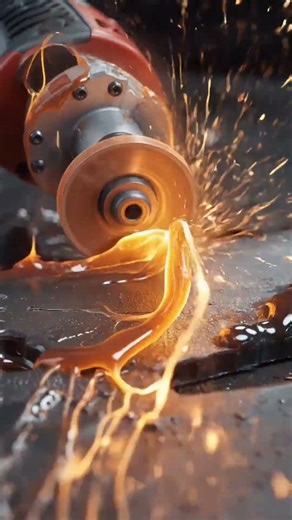 Grinding Sparks Melt Through Plastic 🔥