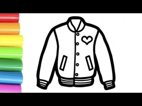 ​How to Draw a Varsity Jacket for Beginners | Easy Jacket Drawing Tutorial for Kids & Beginners