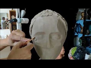 Sculpter un buste en argile : partie supérieure du visage