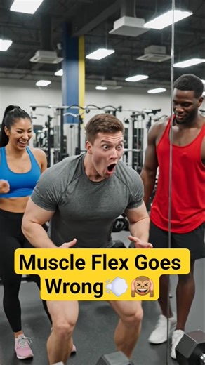 Muscle Flex Goes Wrong 🙉💨 #dance #challenge
