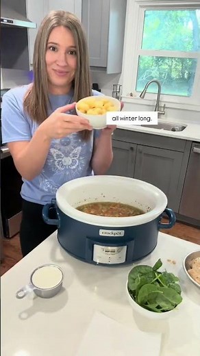 Crockpot Chicken Gnocchi Soup with homemade rolls is THEE cozy meal of the season!