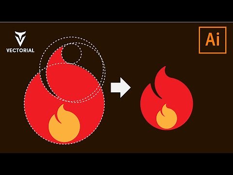 How to Make a Flame with circle grid method - Adobe Illustrator tutorial