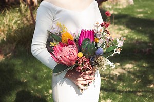 Protea Wedding Bouquet: Colourful Australian Native Flowers - Etsy Australia