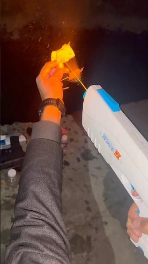 Powerful gel blaster toy gun in action. Small size, big power. Fun, satisfying and exciting shorts.