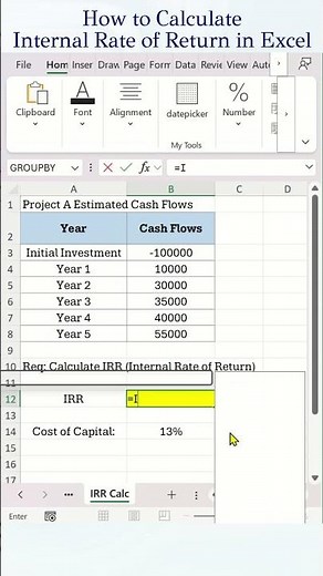 How to Calculate IRR in Excel