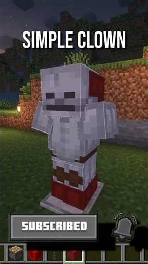 Simple Clown Tutorial #minecraft #minecraftguide #minecraftshorts #minecrafthowto #minecrafttutorial