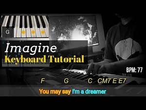 Imagine (John Lennon) | Keyboard/Piano Lyrics Chords Tutorial | How to Play