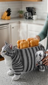 Cat Toaster! 🐾🍞 Cute, quirky, and fun for cat lovers. #CatToaster #KitchenFun #catlovers | LuxArts