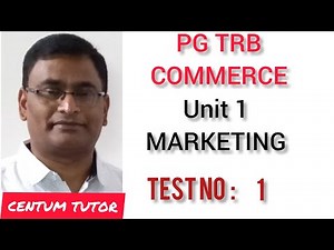 TN PG TRB COMMERCE UNIT I MARKETING TEST NO 1
