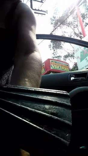 Dress caught in vacuum at carwash