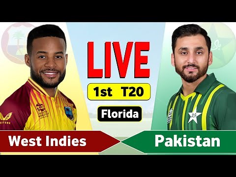 PAKISTAN vs WEST INDIES, 1st T20 Match | Live Scores & Commentary | PAK vs WI Live Match | PAK vs WI