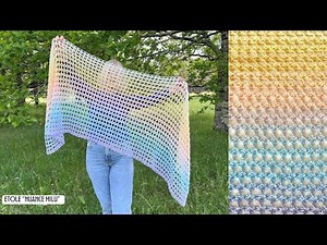 How to make a light and soft SPRING STOLE || Quick & easy crochet pattern