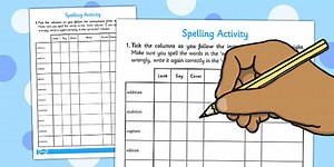 Look, Say, Cover, Write, Check Spelling Activity Words Ending in '-tion'