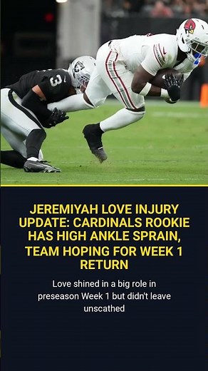 Jeremiyah Love Injury Update Cardinals Rookie Has High Ankle Sprain Team Hoping For Week