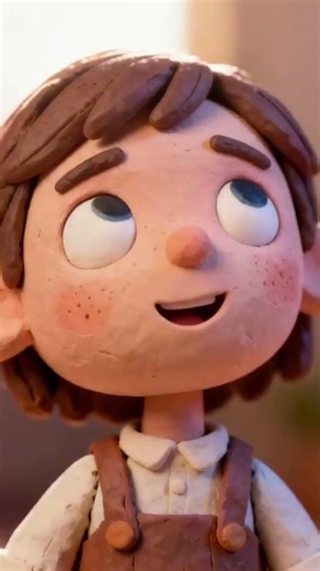 Clay character's worst nightmare at the candy party 😳 #animation #stopmotion #claymation