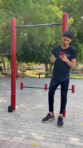 Playful Interaction at the Park with Exercise Equipment