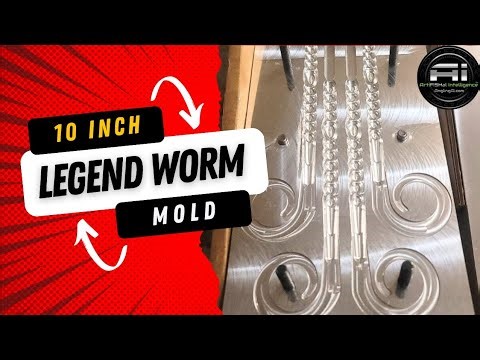 Making a 10-inch Soft Plastic with the Legend Worm Mold and the Tail Mold