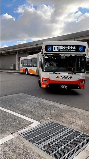 【第2ターミナル】乗り場へ移動する南海バス新型エルガデュオ2025.12.26#shorts#路線バス #関西空港