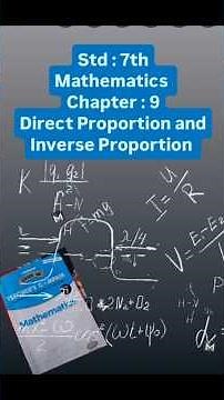 Maths/Std 7th chapter: 9( Direct Proportion and Inverse Proportion)#inverseproportion#mathematics