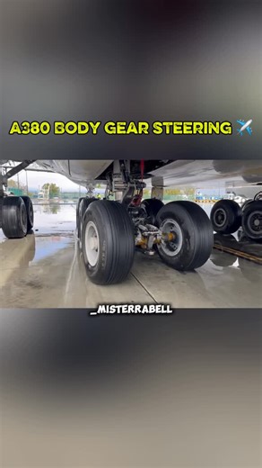 Aziz Sahin on Instagram: "A380 Body Gear Steering ✈️ The A380 Body Gear Steering (BGS) operational check verifies that the body gears steer correctly, respond smoothly to nose-wheel steering commands, and recenter properly. With the aircraft powered, hydraulics pressurized, and no active system faults, the aircraft maintenance engineer performs a BITE check, then commands steering to ensure both body gears counter-steer proportionally with no binding, hesitation, or abnormal noise. The gears are