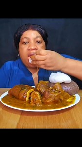 42K views · 495 reactions | Fufu and Ogbono soup African food sound eating #food #eatingvideos #fyp #asmr #mukbang #africanfoodchallenge | Onyi Food Challenge | Facebook