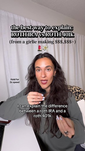 understanding the difference between a Roth 401k vs Roth IRA is a major building block towards becoming financially literate💸💄 ✨there’s pros and cons to both so it’s important to understand your own personal finances and wealth to make financial choices that align with you✨ #personalfinance #learnontiktok #tiktoklearningcampaign #financetips #rothira