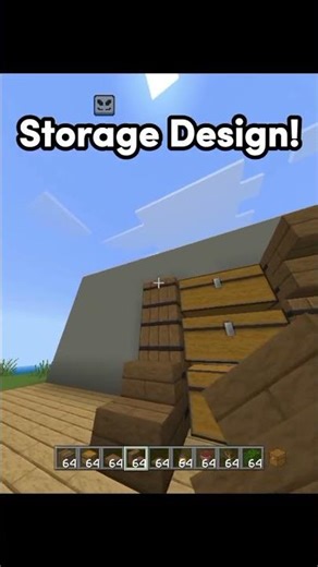 Minecraft Storage Design💀(Kinda Homeless)