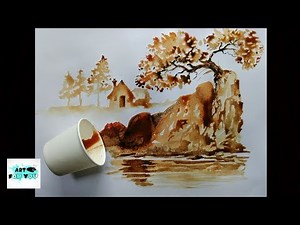 Coffee art | artwork | coffee decor | instant coffee art | tea Painting - best latte art show