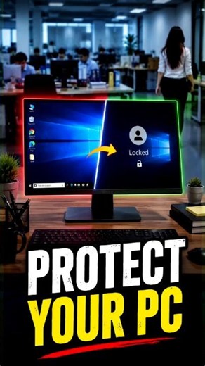 Protect Your PC Instantly | Windows Shortcut #computer #windows tips #tech hacks #shorts