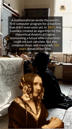 A mathematician wrote the worlds first computer program for a machine that did not even exist yet. #history #didyouknow #historyfacts | Ancienta