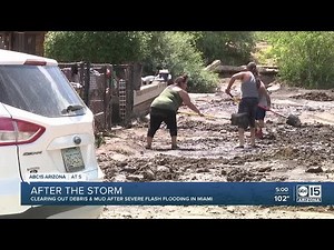 Cleanup underway after severe flooding in Miami, Arizona
