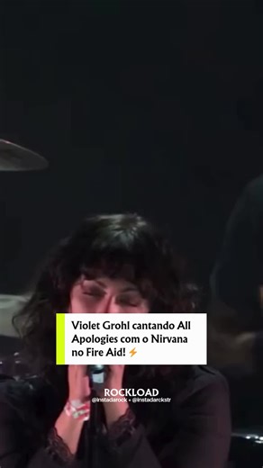 4.4K views · 86 reactions | Violet Grohl, filha de Dave Grohl, arrasando ao cantar “All Apologies” do Nirvana. ✨ #VioletGrohl #DaveGrohl #Nirvana #AllApologies | Rockload | Facebook