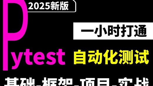 1小时快速精通pytest自动化测试，含全套项目实战