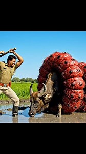 177K views · 2.6K reactions | Rescue animal : Police Officer Discovers A Giant Red Monster Attacking A Bull! | Rainbow after the storm | Facebook