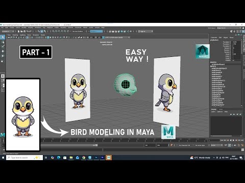 Bird modeling in maya easy way!