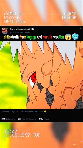 obito death from kaguya and naruto reaction #kaguya #animeedit #anime #obito #naruto #sasuke #viral