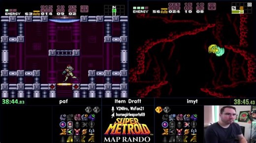 Super Metroid Map Randomizer - Hard Tricky Multicategory Tournament. @pafoffwof vs @imyt. !smmap26 for info