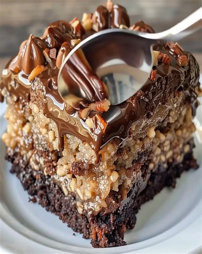 16 reactions · 4 comments |  Irresistible German Chocolate Poke Cake 便 Rich, gooey, and irresistibly chocolatey! This easy poke cake is soaked in caramel and topped with coconut, pecans, and frosting—pure dessert bliss in every bite. Perfect for any occasion!  ... Full Recipe in Coʍmеոτ  #ChocolateCake #EasyDesserts #BakingLove | The Cuisine Mile | Facebook