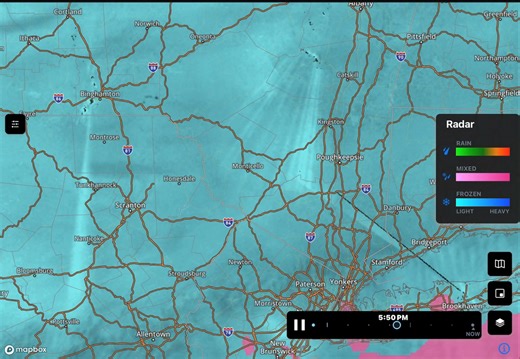 645pm Sunday, 1/25/26 Weather radar update Heavy snow continues over the Hudson Valley Weather area .. Please don’t travel if you do not have too .. If you think it was difficult driving in the heavy snow with whiteout conditions during the daylight hours, it’s even 10 times worse at night in the dark, with whiteout conditions, it would be really bad. Winter storm is still being fed by plenty of moisture from both the Gulf and the Atlantic, and the single digit temperatures helping as well. Plea